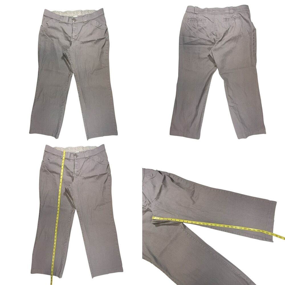 Lee Classic Fit Straight Leg Chino Pants Women's Size 20W Gray